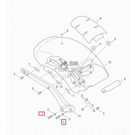 Śruba calowa 3/8-16 X 1-1/2 Harley Davidson OEM