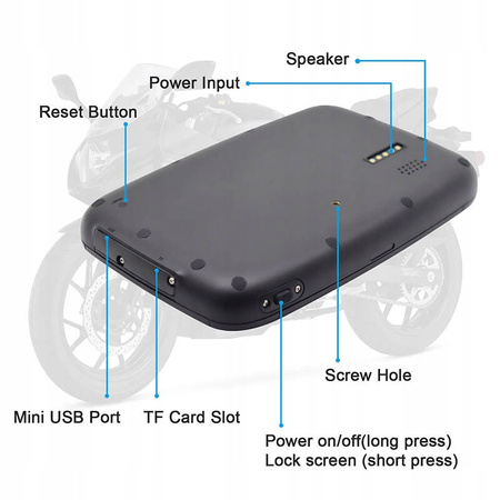 Nawigacja motocyklowa FreedConn C5 z bezprzewodowym Car Play i Android Auto