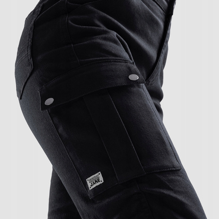 Spodnie Motocyklowe Jeans Ozone Jane Lady Jogger Fit Black