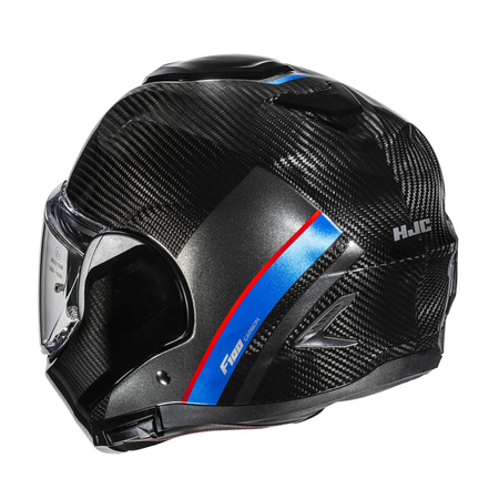 Kask motocyklowy z włókna węglowego HJC F100 Carbon Stan Black Blue