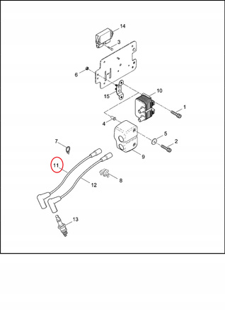Przewód Zapłonowy Tylnego Cylindra Harley Davidson Dyna, Softail