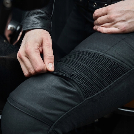 Spodnie Motocyklowe Jeansowe Ozone Roxy Lady Waxed Black