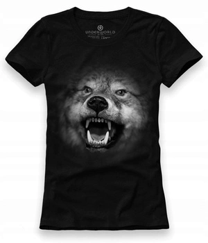 T-SHIRT DAMSKI UNDERWORLD WOLF BLACK