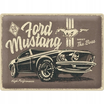 Plakat Metalowy 30x40 Ford Mustang The Boss