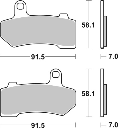 Klocki hamulcowe Brembo 07HD17SA SA – Przód Harley-Davidson Touring, V-Rod