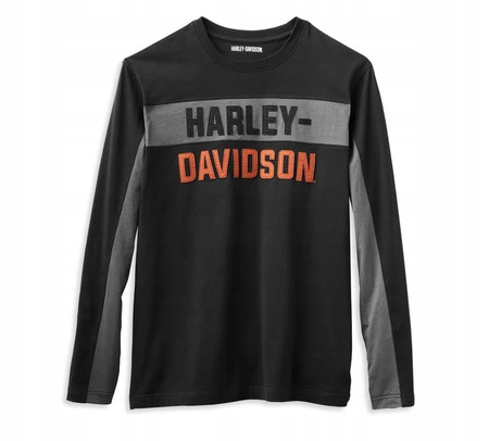Męski Longsleeve Copperblock Block Letter Harley Davidson