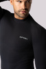MĘSKA KOSZULKA TERMOAKTYWNA Z DŁUGIM RĘKAWEM CZARNA SPAIO ALPHA