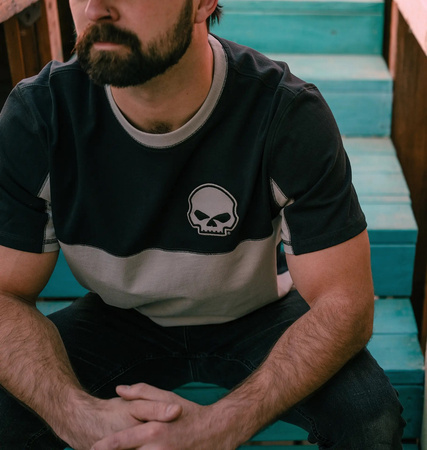 Koszulka Harley-Davidson Willie G Skull Colorblock black/grey