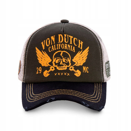 Czapka Von Dutch Crew Czarno-Pomarańczowa