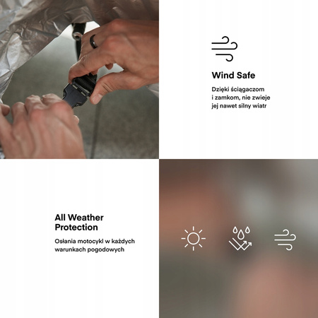 Pokrowiec Na Motocykl Rebelhorn Cover II Black/Silver