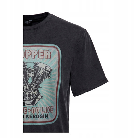 Koszulka Motocyklowa King Kerosin Chopper t-shirt oilwashed black