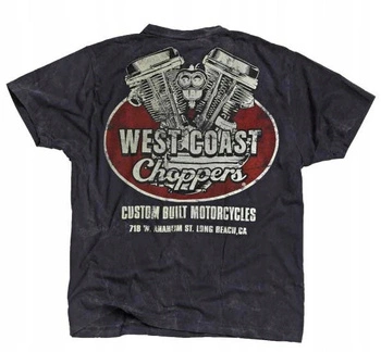 Koszulka West Coast Choppers Panhead Vintage - Blue