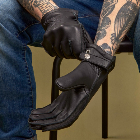 Rękawice Motocyklowe Skórzane Broger Alaska Lady Black