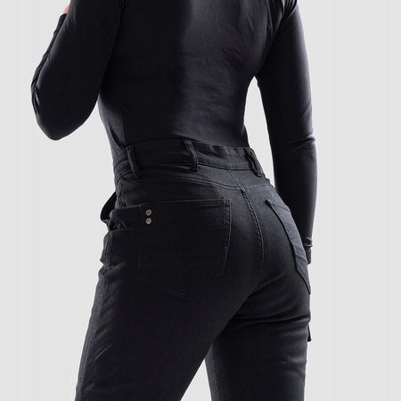 Spodnie Motocyklowe Jeans Ozone Jane Lady Jogger Fit Black
