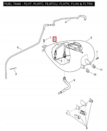 Przewód paliwowy Harley Davidson Touring