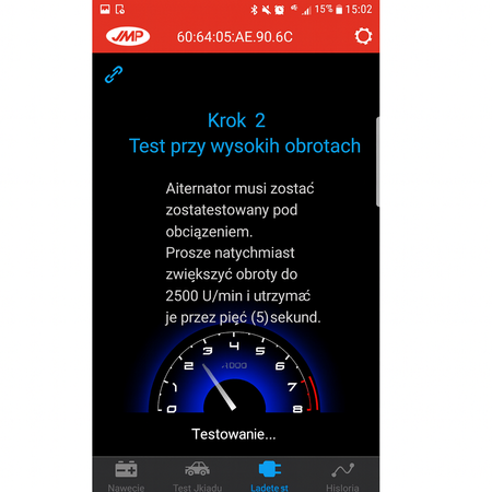 Monitor akumulatora JMP II – Aplikacja PL, alerty napięcia, Bluetooth