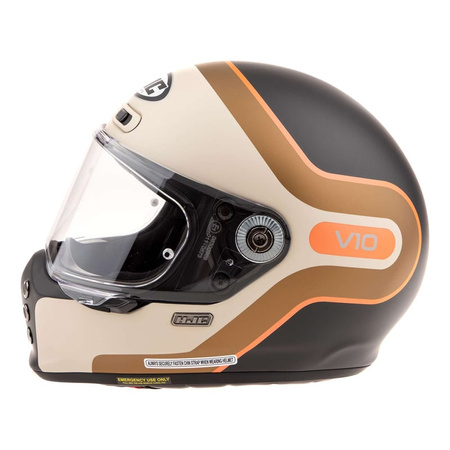 Kask HJC V10 Grape Black Bronze – włókno szklane, z Pinlockiem + Gratis