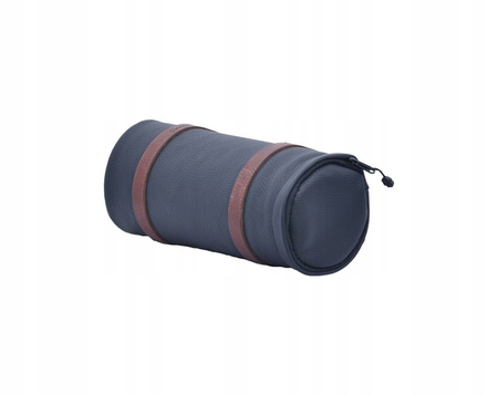 Rolka Czarna Skóra Brązowe Paski