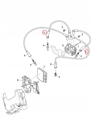 Przewód Zapłonowy Lewy Harley Davidson Softail Dyna M8 18-24
