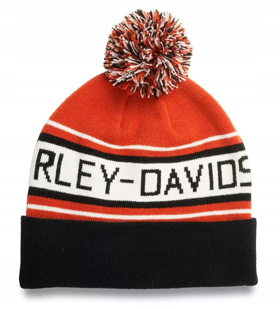 Czapka z dzianiny Harley-Davidson Pom Block Font Colorblocked