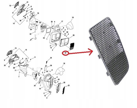 Siatka Chodnicy Lewa Harley Davidson Electra