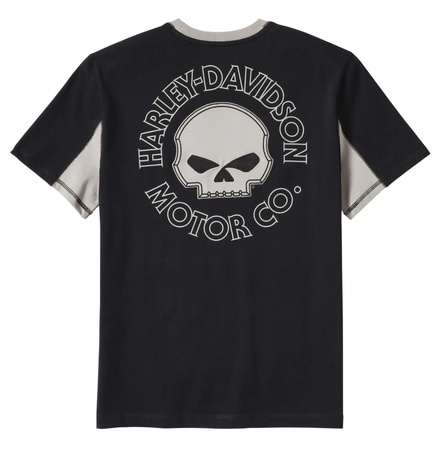 Koszulka Harley-Davidson Willie G Skull Colorblock black/grey