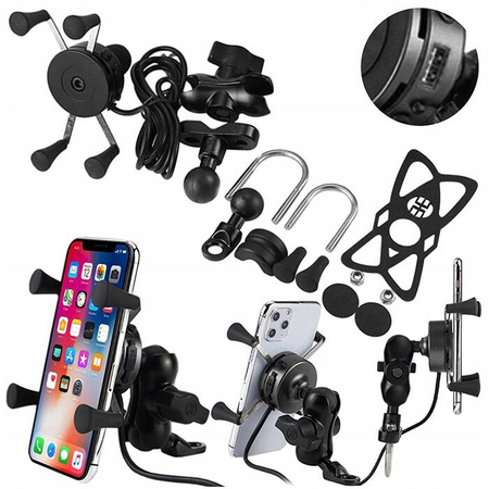 FreedConn motocyklowy uchwyt na telefon z ładowarką USB