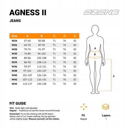 Spodnie Motocyklowe Jeansowe Ozone Agness II Lady Washed Black