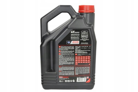 Olej silnikowy 4T MOTUL 3000 SAE 20W50 SJ JASO MA-2 Mineralny 4L