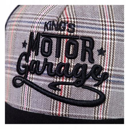 Czapka z daszkiem King Kerosin Motor Garage check trucker cap