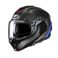 Kask motocyklowy z włókna węglowego HJC F100 Carbon Stan Black Blue