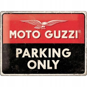 Plakat Metalowy 30x40 Moto Guzzi Parking