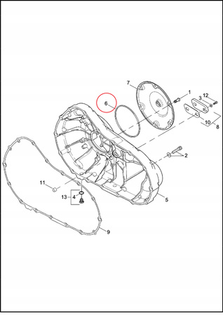 Uszczelka o-ring Pokrywy Sprzęgła Derby Cover Harley Davidson