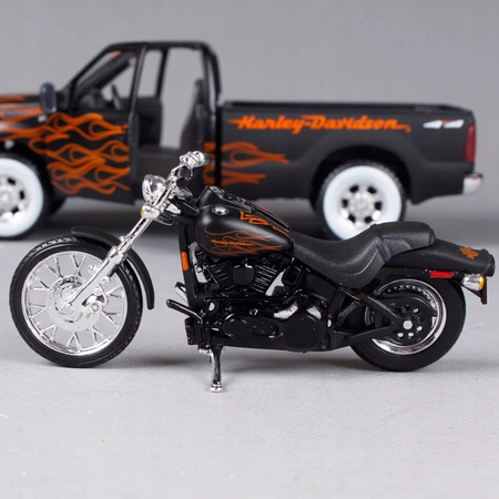 Model Maisto Harley davidson i FORD SUPER DUTY PICKUP+FXSTB skala 1/24