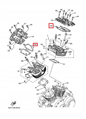 Uszczelka Głowicy Yamaha XV1900
