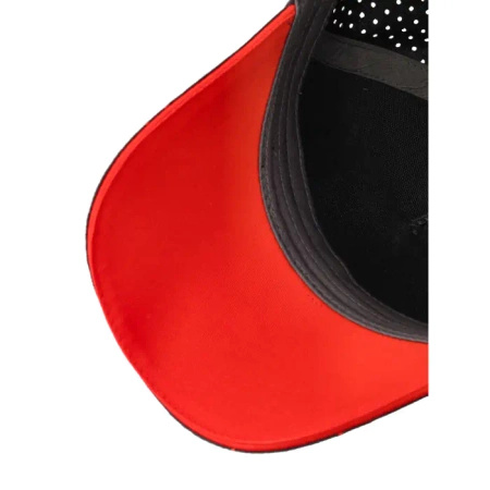 Czapka Ducati Corse Tech szaro-czerwona – oficjalna kolekcja, 100% bawełna