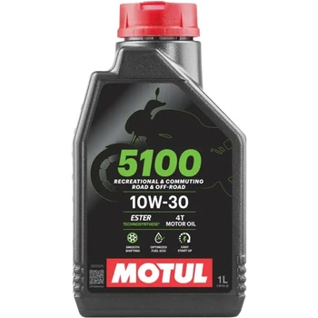 Olej do silników 4T MOTUL 5100 SAE 10W30 SM JASO MA-2 Półsyntetyczny 1L
