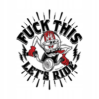 Naklejka Motocyklowa Down-n-Out Lets Ride