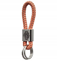 Brelok Harley-Davidson Keychain Bar & Shield Orange Vinyl Braid