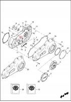 Uszczelka otworu dźwigni zmiany biegów Harley