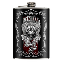 legancka piersiówka 240 ml z nadrukiem winylowym | prezent