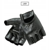 Rękawice Bez Palców Skórzane Ozone Rascal Lady Black