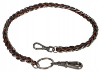 Łańcuch do kluczy, portfela ze stali nierdzewnej ze skórą