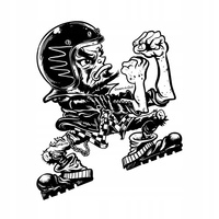 Naklejka Motocyklowa Down-n-Out Fighting Biker