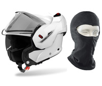 Kask Airoh Mathisse II White – szczękowy z blendą i Pinlockiem 120 + Gratis