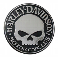 Naklejka Metalowa Harley-Davidson Decal Willie G Skull Chrome