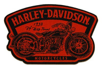 Naszywka Harley-Davidson Timeline black/red 104 mm x 76 mm
