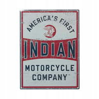 Plakat metalowy Indian Motorcycle America's First 40x30