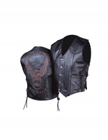 Kamizelka Motocyklowa Skórzana z Orłem