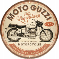 Plakat okrągły 35cm Moto Guzzi The Legendary